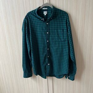 Lucky Brand Men's Blue and green Checkered Shirt button down